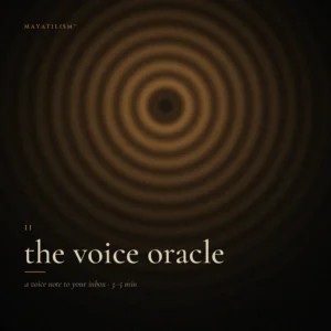 the voice oracle — a tarot reading by voice note, Mayatilism